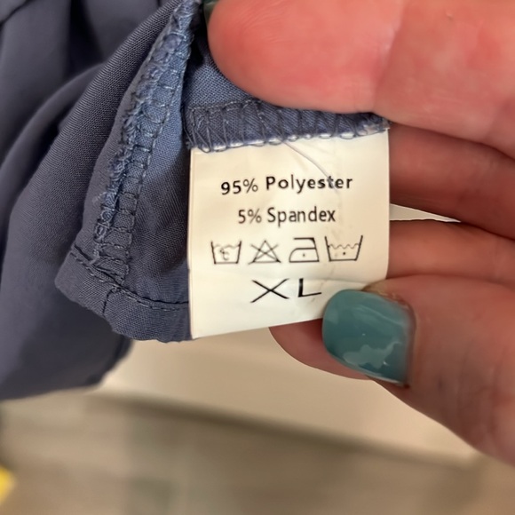 Blue babydoll style dress with A waist and waistline - Picture 5 of 6